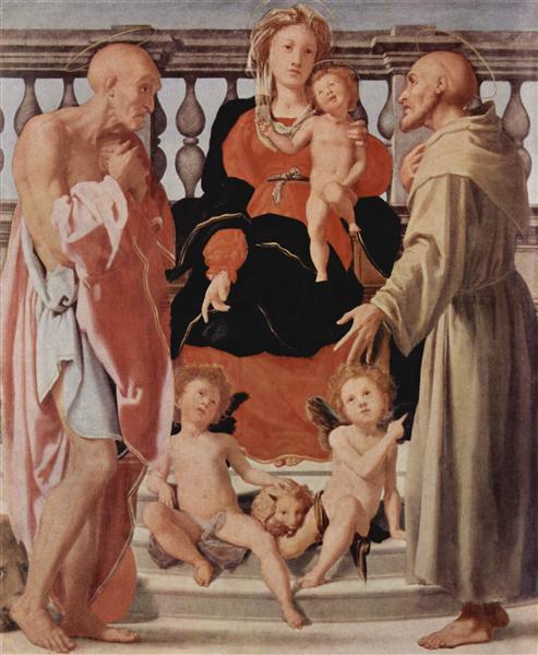 Мадонна зі св. Франциском і св. Ієронімом, 1522 - Джакопо Понтормо