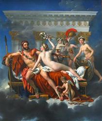 Marte desarmado por Venus y las Gracias - Jacques-Louis David