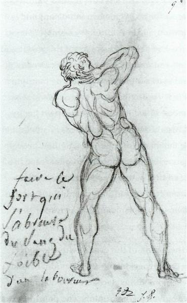 Этюд по Микеланджело, 1790 - Жак Луи Давид