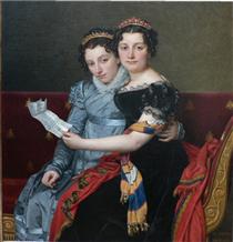 The Sisters  Zenaide and Charlotte-Bonaparte - Jacques-Louis David