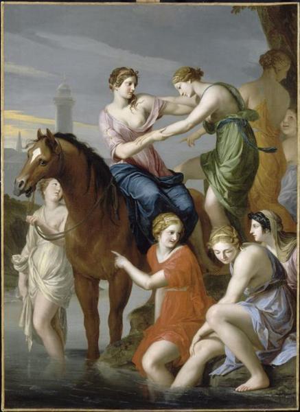 Clelia Crossing the Tiber, 1635 - 1645 - Жак Стелла