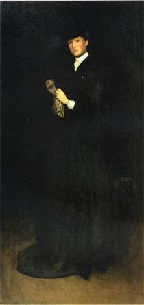 Arrangement in Black, No. 8: Portrait of Mrs. Cassatt - 惠斯勒
