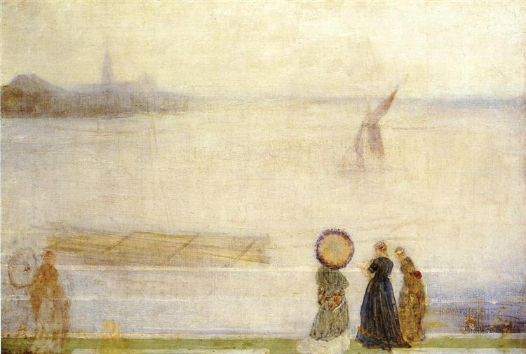 Battersea Reach from Lindsey Houses, c.1863 - James McNeill Whistler