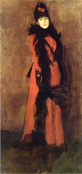Red and Black: The Fan, 1891 - 1894 - James McNeill Whistler