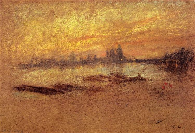 Red and Gold: Salute, Sunset, 1880 - Джеймс Эббот Макнил Уистлер