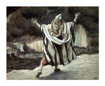 Abraham Sees Sodom in Flames - Джеймс Тіссо