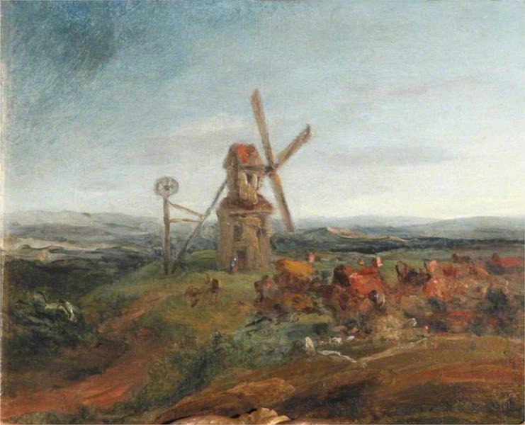 An Extensive Landscape with a Windmill - James Ward