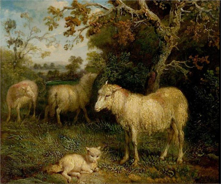 Landscape with Sheep - Джеймс Уорд