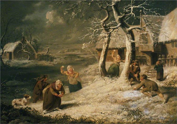Peasants Snowballing - James Ward