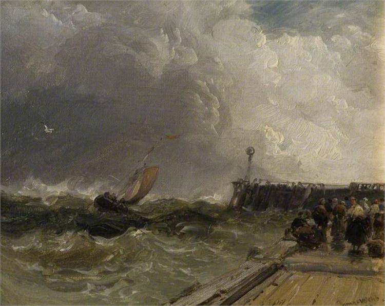 A Coastal Scene, 1882 - James Webb