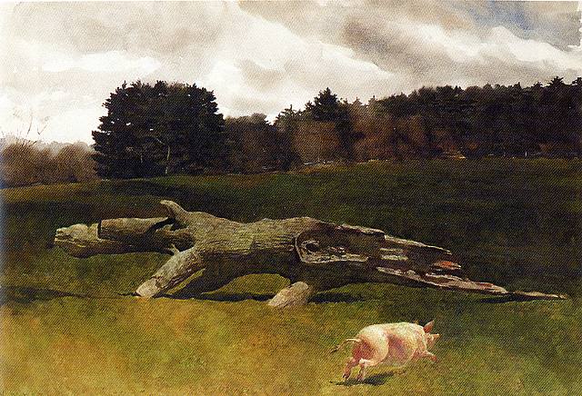 The Runaway Pig, 1979 - Jamie Wyeth