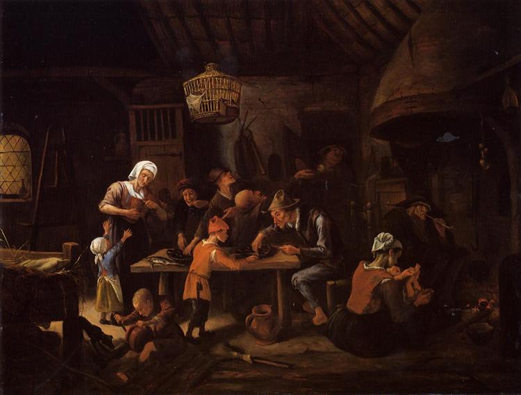 Lean Kitchen, c.1650 - Jan Steen
