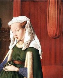 Giovanni Arnolfini and His Wife Giovanna Cenami (The Arnolfini Marriage) (detail) - Jan van Eyck
