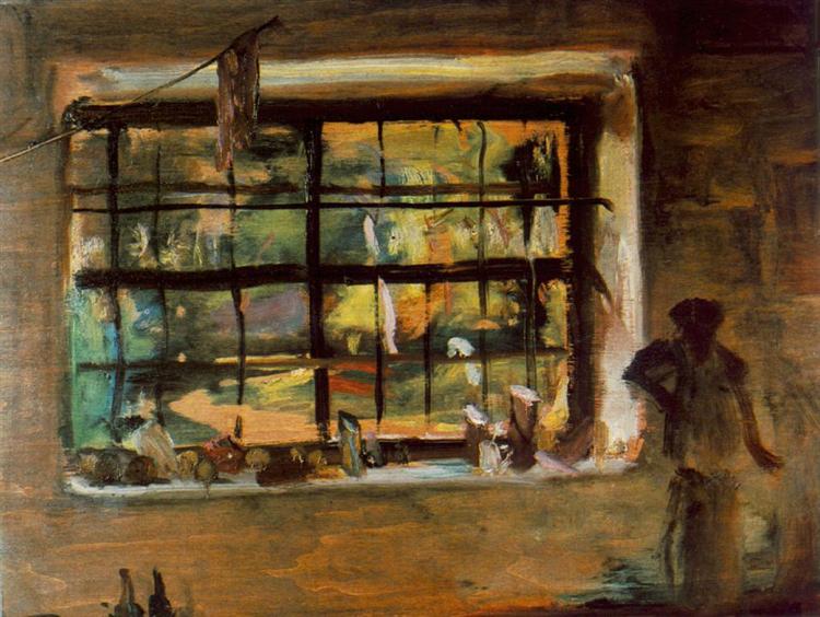 Window of the Atelier, 1934 - Janos Tornyai