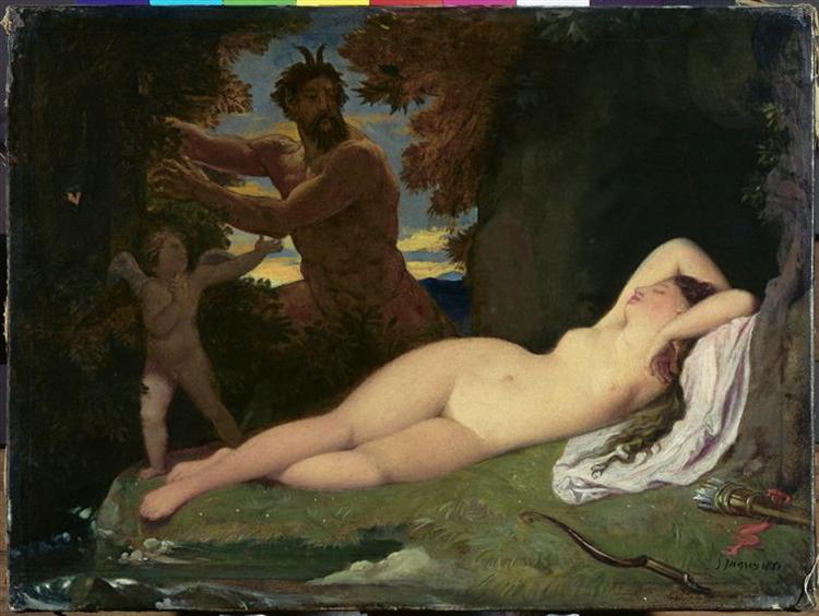 Jupiter and Antiope, 1851 - Jean Auguste Dominique Ingres
