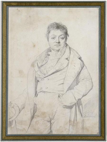 Portrait of the painter Charles Thevenin, director of the Academy of France in Rome, 1816 - Jean Auguste Dominique Ingres
