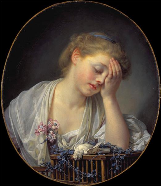 Girl With A Dead Canary, 1765 - Жан Батіст Грьоз