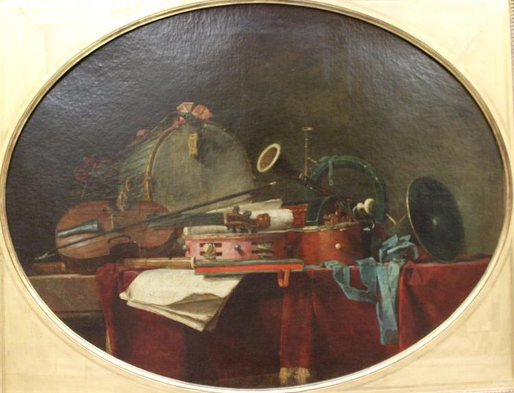 The instruments of music calendar, 1767 - Jean-Baptiste-Siméon Chardin
