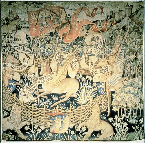 Tapestry of the winged deers, c.1450 - 讓．富凱