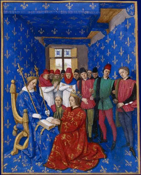 Tribute of Edward III to Philip, 1455 - 1460 - Jean Fouquet