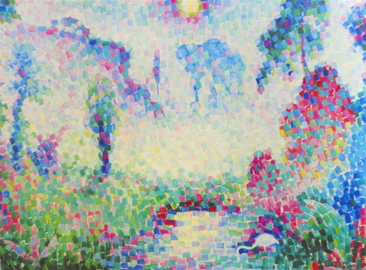 Paysage pointilliste, 1907 - 讓·梅金傑