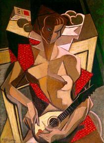 Woman with a mandolin - 讓·梅金傑