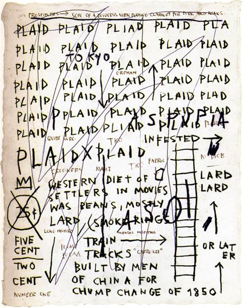Untitled (Plaid), 1982 - Jean-Michel Basquiat