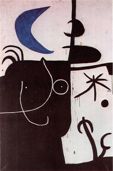 Woman before the luna, 1974 - Joan Miró