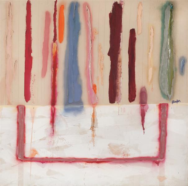 Vertical Strokes on White Ground, 1969 - Джоан Снайдер