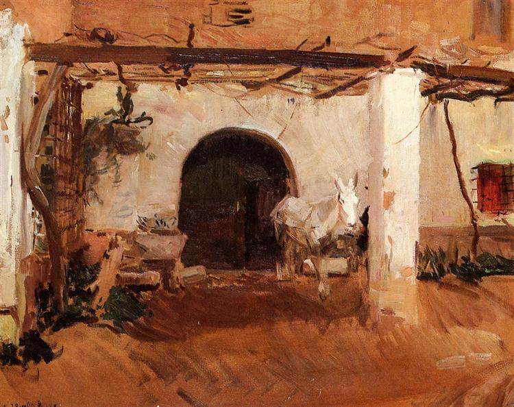 Orchard House, Valencia (study), 1908 - Joaquin Sorolla