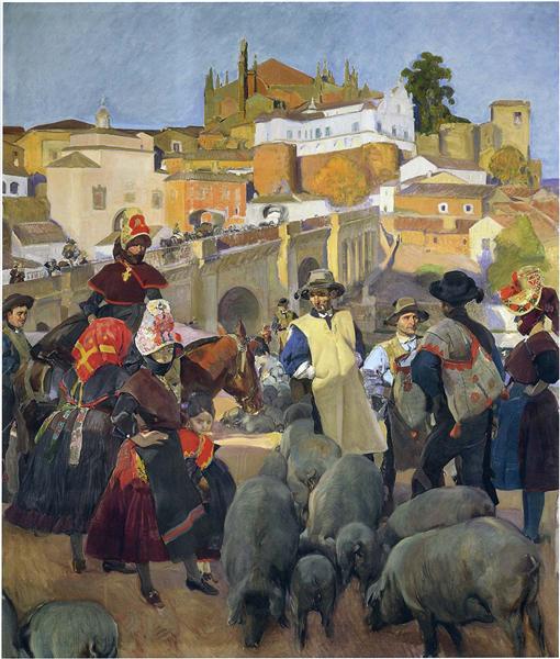 The Market, 1917 - Хоакін Соролья