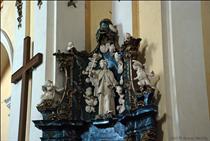 Altar of St. Nicholas with a sculpture of Jan Nepomuk - Johann Georg Pinzel