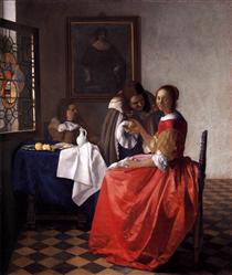 La Jeune Fille au verre de vin - Johannes Vermeer