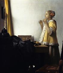 La Dame au collier de perles - Johannes Vermeer