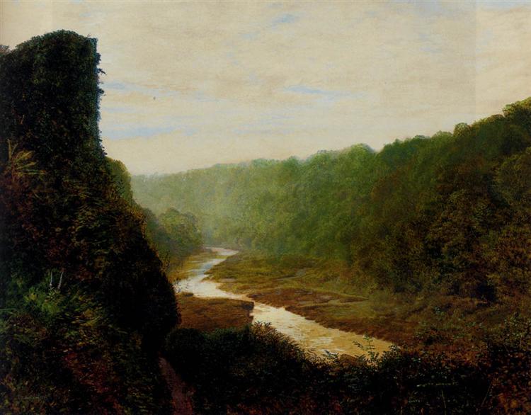 Landscape with a winding river, 1868 - Джон Эткинсон Гримшоу