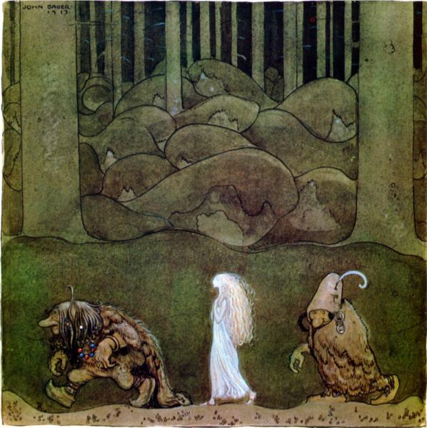 One summer's evening they went with Bianca Maria deep into the forest, 1913 - John Bauer