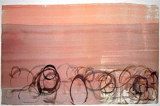 New River Watercolor, Series IV, #4, 1988 - John Cage