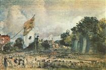 Celebration of the General Peace of 1814 in East Bergholt - John Constable