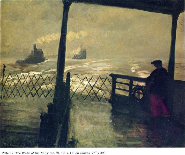 Wake of the Ferry II, 1907 - John French Sloan