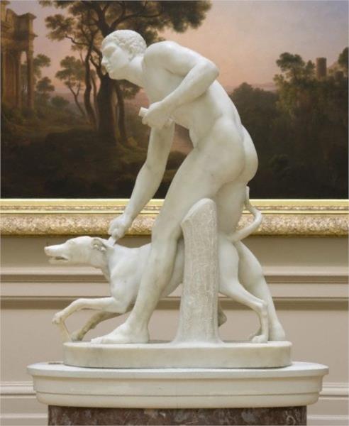 Hunter and dog, 1838 - John Gibson