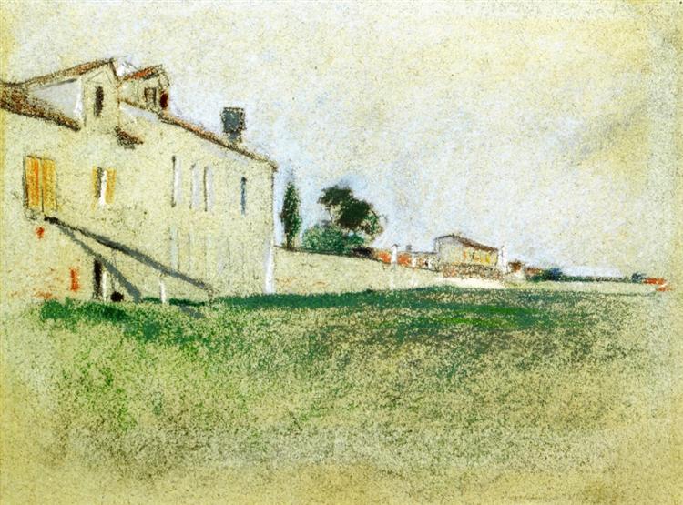 Near Paris, c.1885 - Джон Генри Твахтман (Tуоктмен)