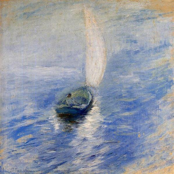 Sailing in the Mist, c.1895 - Джон Генри Твахтман (Tуоктмен)