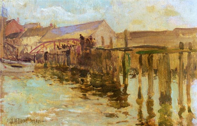 The Landing, Newport, c.1889 - Джон Генрі Твахтман (Tуоктмен)