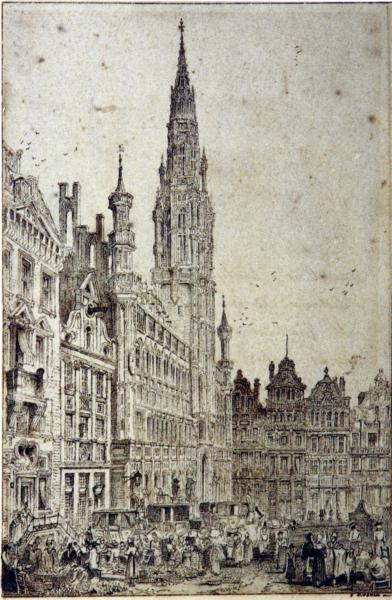 Hotel de Ville Brussels, 1833 - John Ruskin
