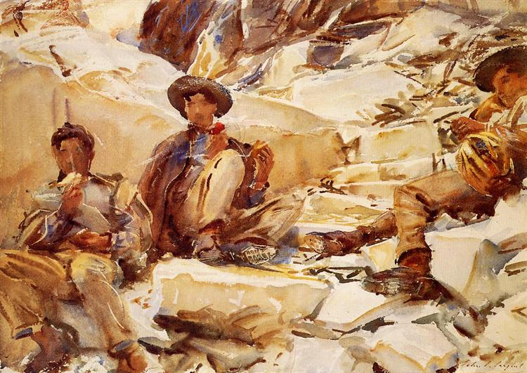 Carrara Workmen, 1911 - Джон Сінгер Сарджент