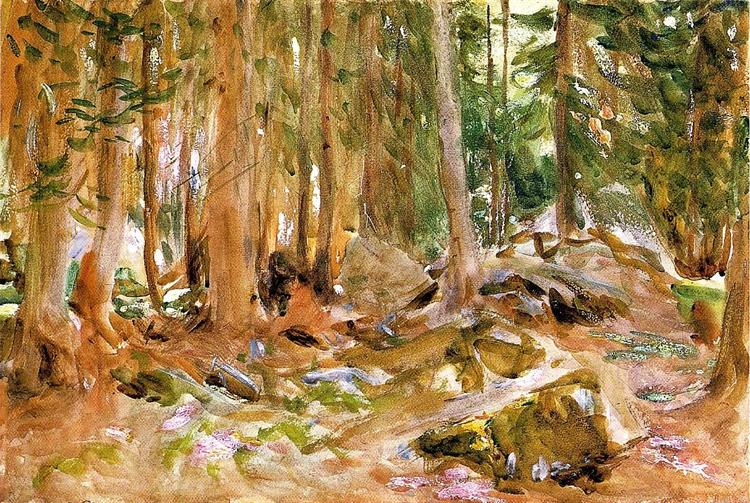 Pine Forest, c.1907 - c.1908 - John Singer Sargent