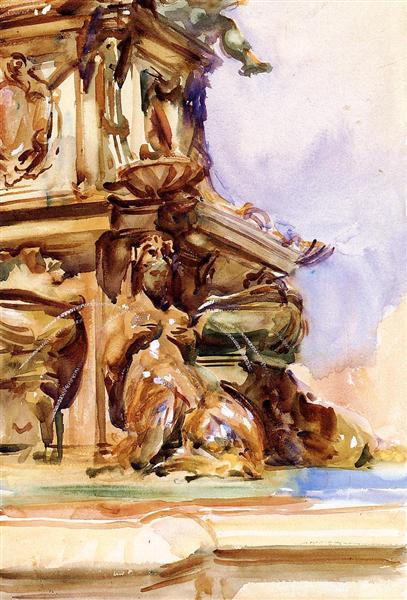 The Great Fountain of Bologna, c.1906 - John Singer Sargent