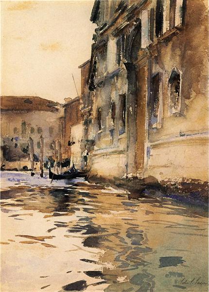 Venetian Canal, Palazzo Corner, c.1880 - 薩金特