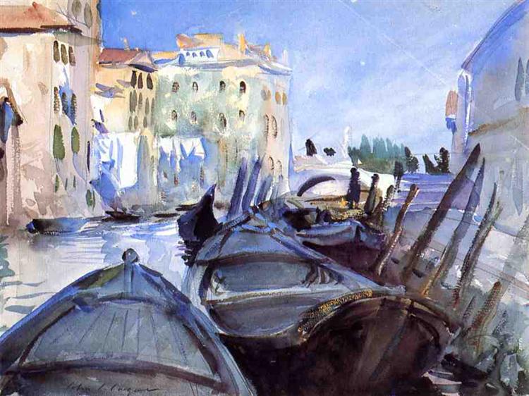Venetian Canal Scene - Джон Сингер Сарджент
