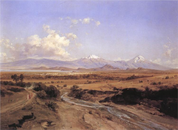 Valle de México desde el río de los Morales, 1891 - Хосе Мария Веласко
